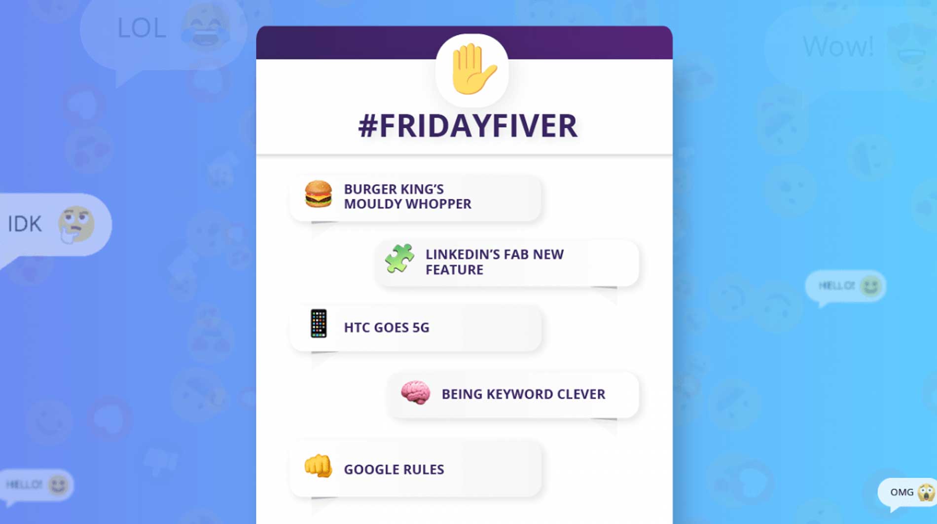 #FridayFiver 🧼✋ – Brilliant Bitesize Internet News