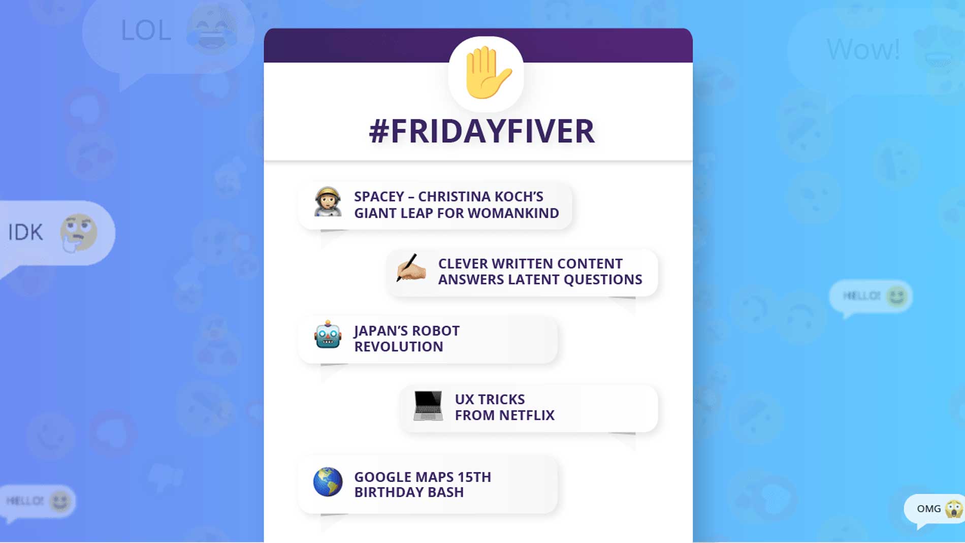 #FridayFiver ✋ – Digital News That’s Out Of This World!