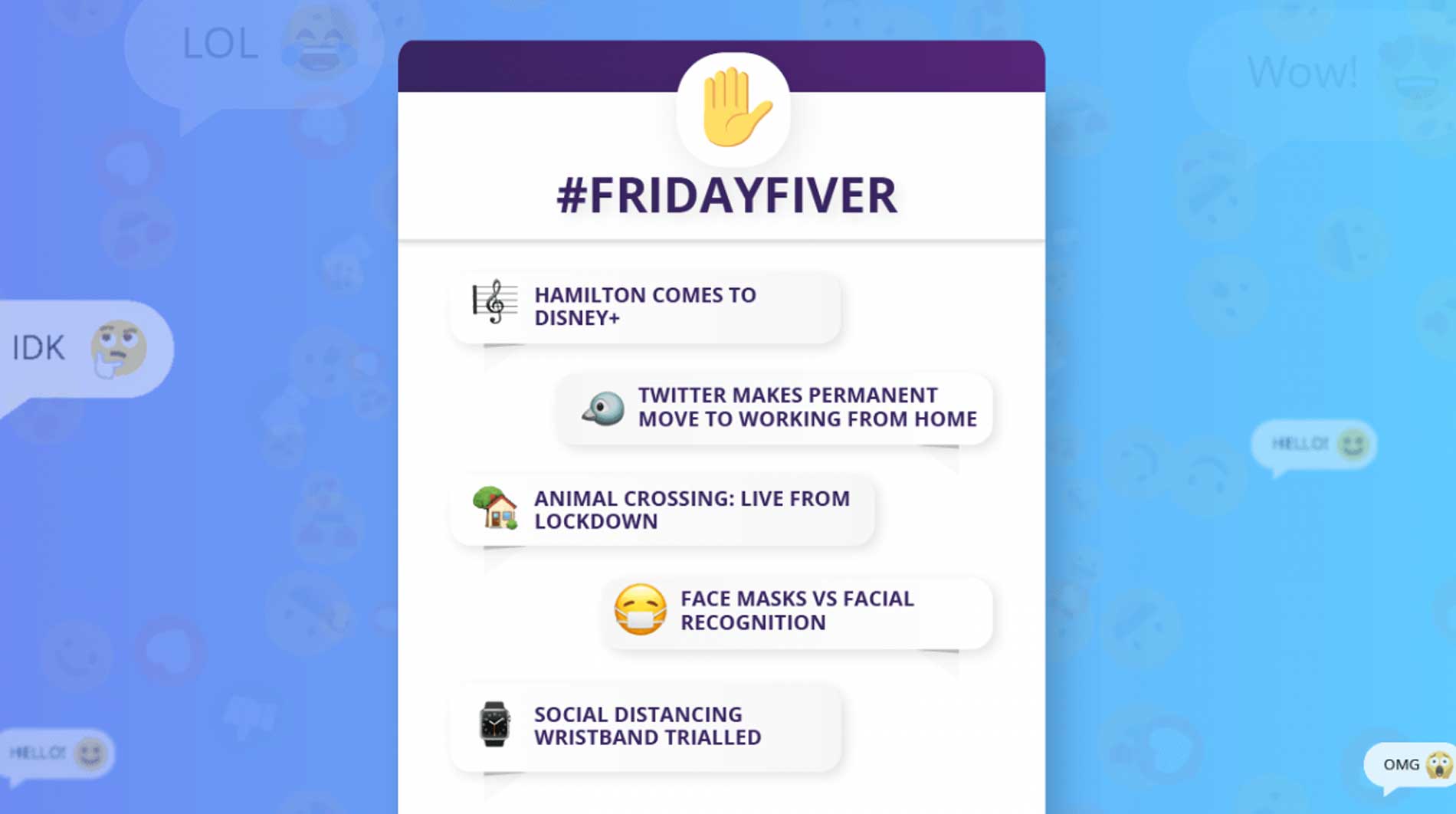 #FridayFiver 🧼✋ – Lockdown News for Light Relief