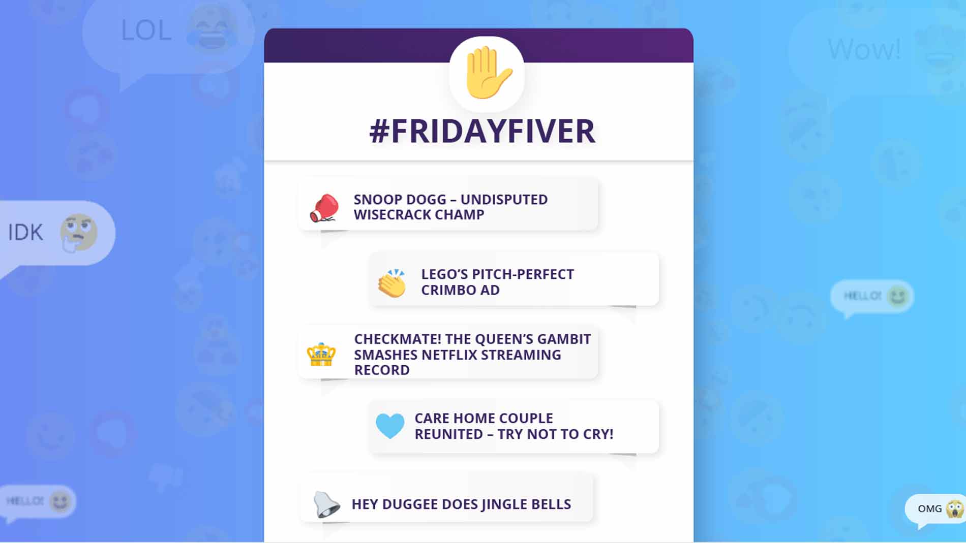 #FridayFiver 🧼 👏 🎄 – your digi selection box!