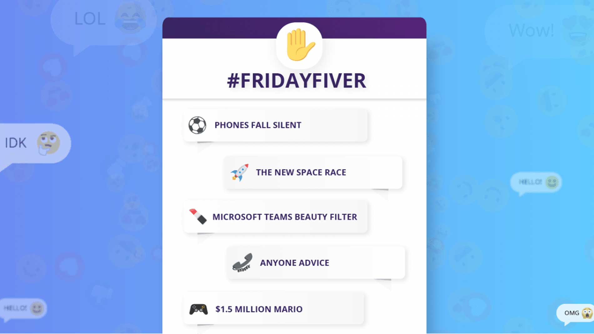 #FridayFiver ✋ – Your Weekend Starts Now!